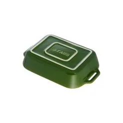 Staub 27 Cm X 20 Cm Rectangular Ceramic Oven Dish Basil-green -Knives & Scissors Sales Store 40510 811 0 2