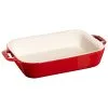 Staub 20 Cm X 16 Cm Rectangular Ceramic Oven Dish Cherry