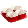 Staub 5-pcs Square Ceramic Appetiser Set Cherry