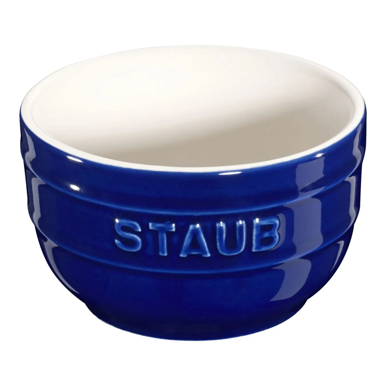 Staub 2-pcs Round Ceramic Ramekin Set Dark-blue 1 Staub 2-pcs Round Ceramic Ramekin Set Dark-blue