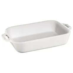 Staub 2-pcs Rectangular Ovenware Set White 7 Staub 2-pcs Rectangular Ovenware Set White -Knives & Scissors Sales Store 40511 144 0 1 1