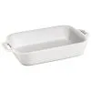 Staub 20 Cm X 16 Cm Rectangular Ceramic Oven Dish Pure-white