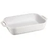 Staub 27 Cm X 20 Cm Rectangular Ceramic Oven Dish Pure-white