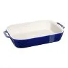 Staub 34 Cm X 24 Cm Rectangular Ceramic Oven Dish Dark-blue