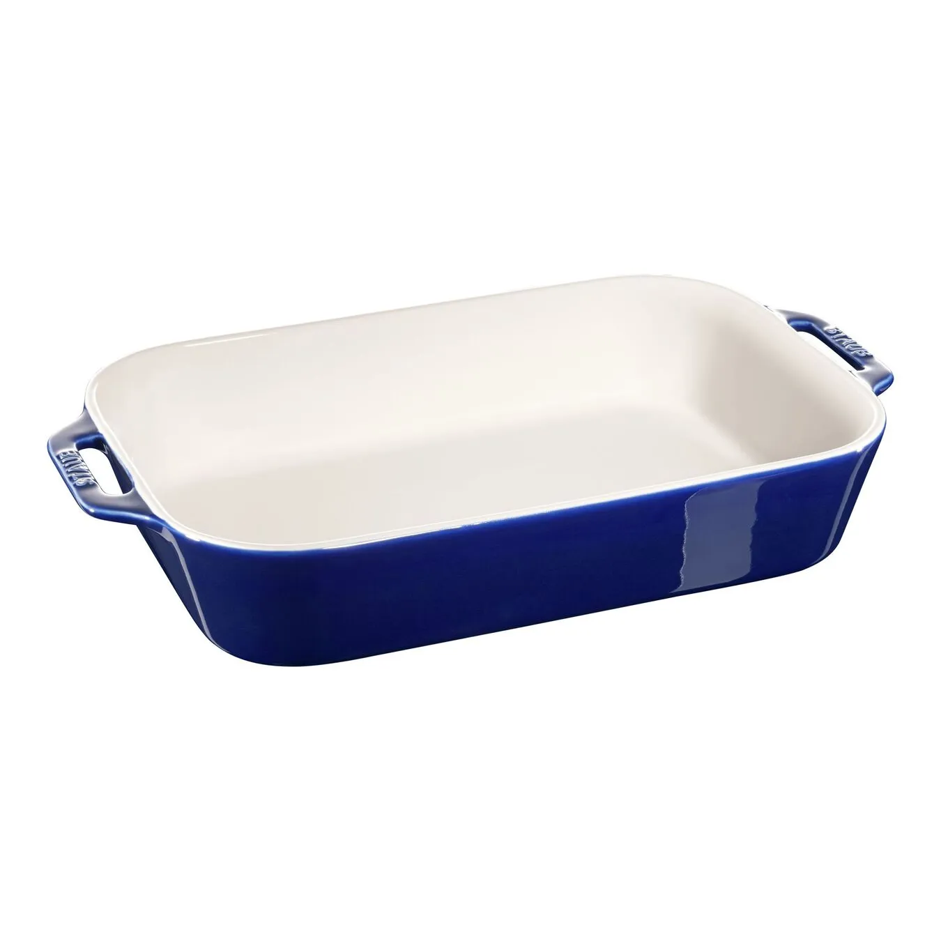 Staub 34 Cm X 24 Cm Rectangular Ceramic Oven Dish Dark-blue 1 Staub 34 Cm X 24 Cm Rectangular Ceramic Oven Dish Dark-blue