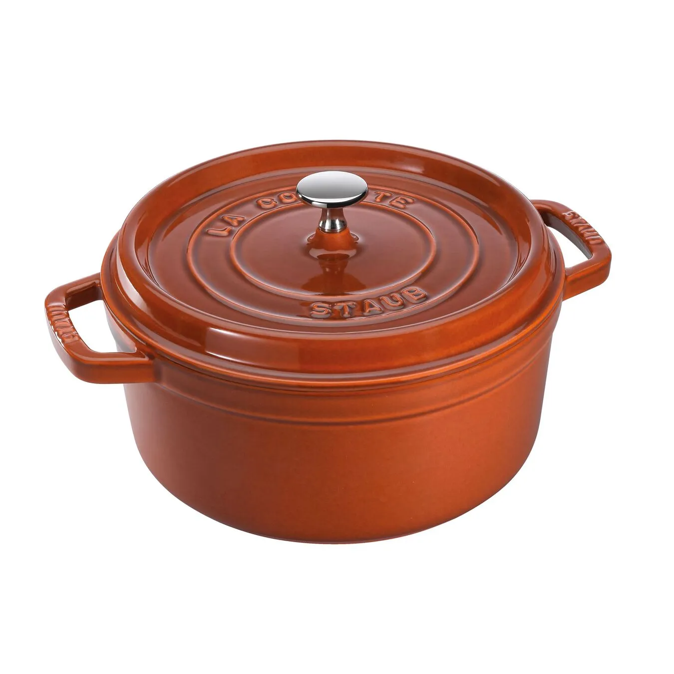 Staub 24 Cm Round Cast Iron Cocotte Cinnamon 1 Staub 24 Cm Round Cast Iron Cocotte Cinnamon