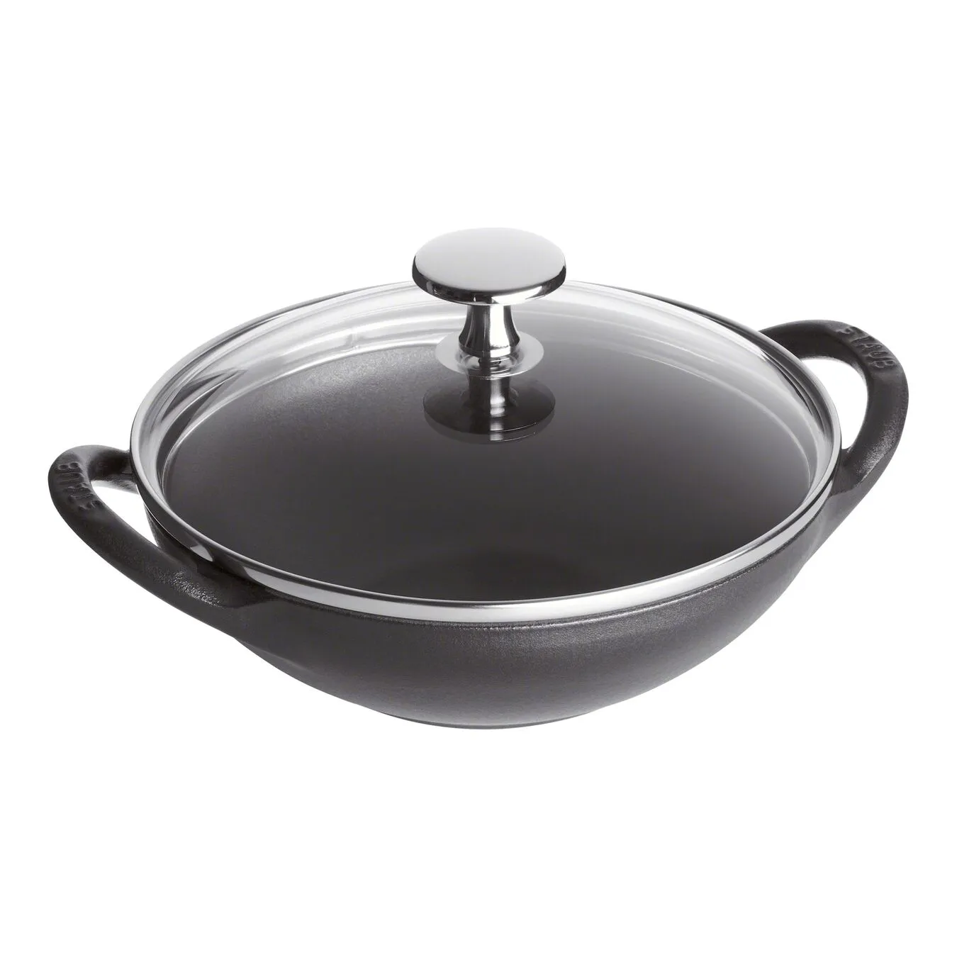 Staub 16 Cm Cast Iron Wok Black 1 Staub 16 Cm Cast Iron Wok Black