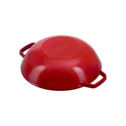 Staub 30 Cm Cast Iron Wok With Glass Lid Cherry -Knives & Scissors Sales Store 40511 345 0 4