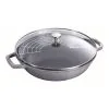 Staub 30 Cm Cast Iron Wok With Glass Lid Graphite-grey