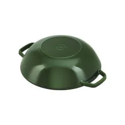 Staub 30 Cm Cast Iron Wok With Glass Lid Basil-green -Knives & Scissors Sales Store 40511 465 0 5