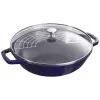 Staub 30 Cm Cast Iron Wok With Glass Lid Dark-blue