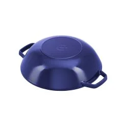 Staub 30 Cm Cast Iron Wok With Glass Lid Dark-blue 5 Staub 30 Cm Cast Iron Wok With Glass Lid Dark-blue -Knives & Scissors Sales Store 40511 467 0 5