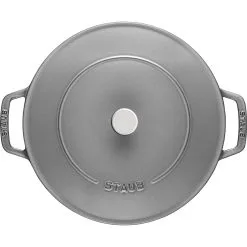 Staub 24 Cm Round Cast Iron Saute Pan Chistera Graphite-grey -Knives & Scissors Sales Store 40511 471 0 6