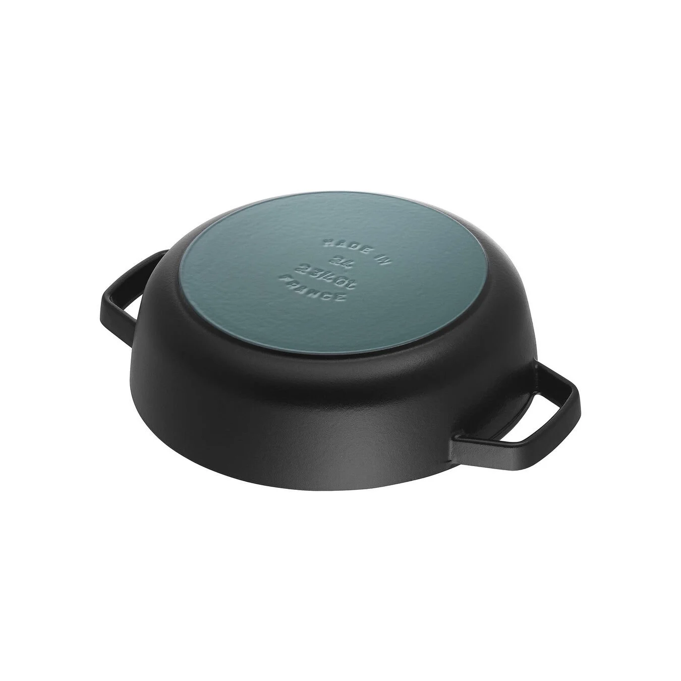 Staub 28 Cm Round Cast Iron Saute Pan Chistera Black 4 Staub 28 Cm Round Cast Iron Saute Pan Chistera Black - Image 4