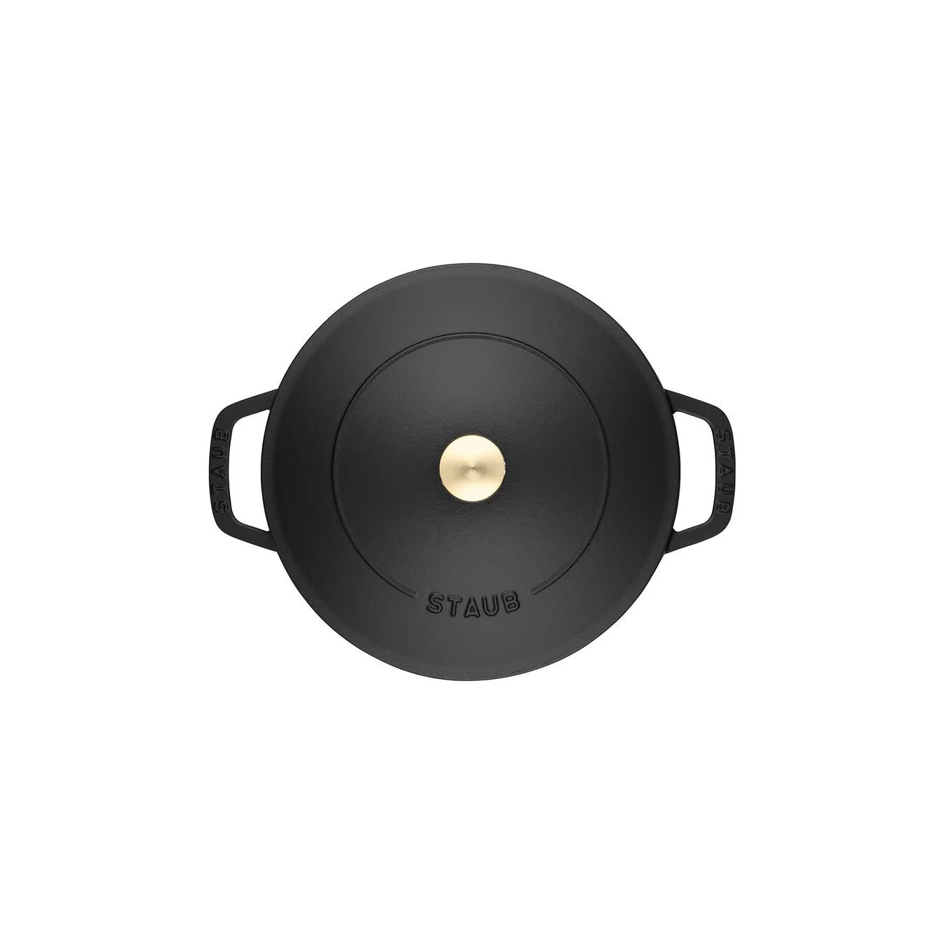 Staub 28 Cm Round Cast Iron Saute Pan Chistera Black 5 Staub 28 Cm Round Cast Iron Saute Pan Chistera Black - Image 5