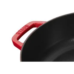 Staub 24 Cm Round Cast Iron Saute Pan Chistera Cherry -Knives & Scissors Sales Store 40511 474 0 4
