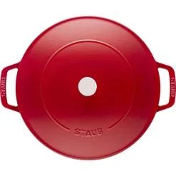 Staub 24 Cm Round Cast Iron Saute Pan Chistera Cherry -Knives & Scissors Sales Store 40511 474 0 5