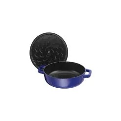 Staub 24 Cm Round Cast Iron Saute Pan Chistera Dark-blue 7 Staub 24 Cm Round Cast Iron Saute Pan Chistera Dark-blue -Knives & Scissors Sales Store 40511 476 0 2 1