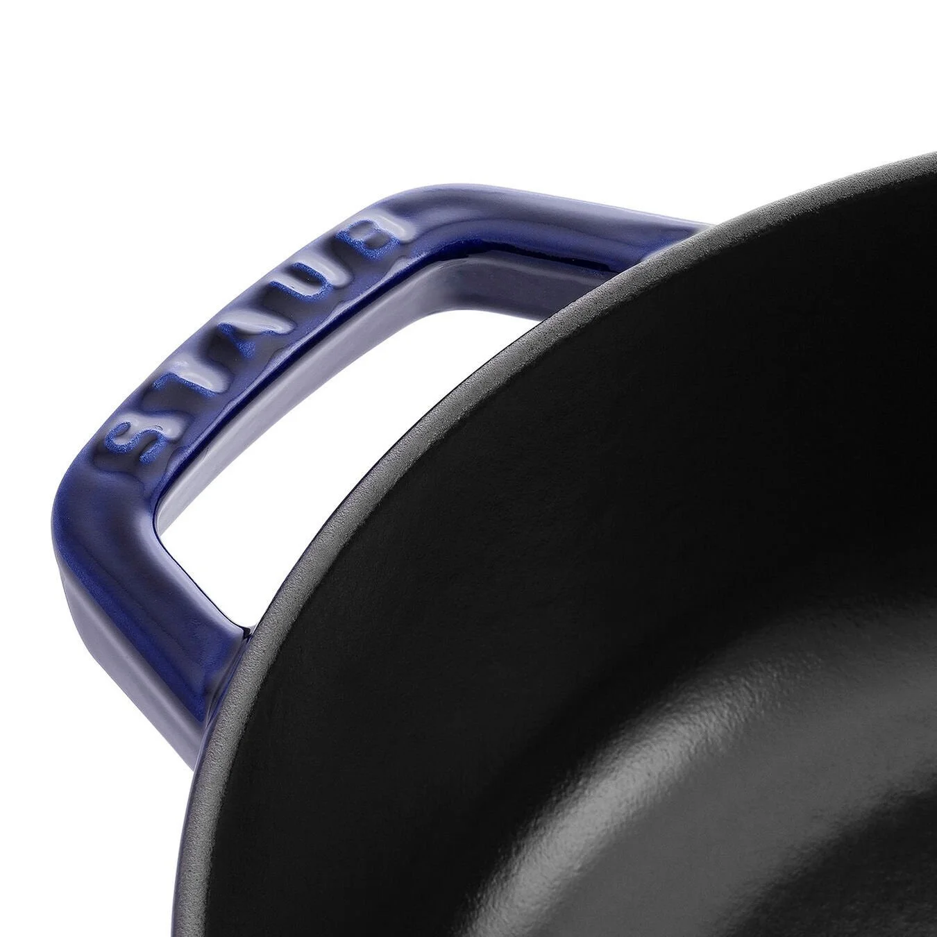 Staub 24 Cm Round Cast Iron Saute Pan Chistera Dark-blue 3 Staub 24 Cm Round Cast Iron Saute Pan Chistera Dark-blue - Image 3