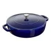 Staub 24 Cm Round Cast Iron Saute Pan Chistera Dark-blue