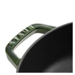 Staub 28 Cm Round Cast Iron Saute Pan Chistera Basil-green -Knives & Scissors Sales Store 40511 478 0 6