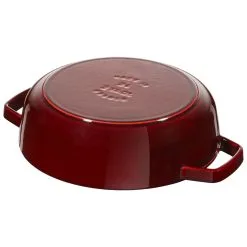 Staub 24 Cm Round Cast Iron Saute Pan Chistera Grenadine-red 8 Staub 24 Cm Round Cast Iron Saute Pan Chistera Grenadine-red -Knives & Scissors Sales Store 40511 512 0 3