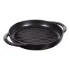 Staub 23 Cm Round Cast Iron Pure Grill Black