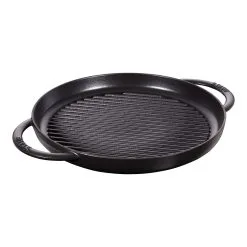 Staub 30 Cm Round Cast Iron Pure Grill Black