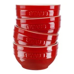 Staub 4-pcs Ceramic Bowl Set Cherry