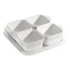 Staub 5-pcs Square Ceramic Appetiser Set Pure-white