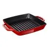 Staub 23 X 23 Cm Square Cast Iron Grill Pan Cherry