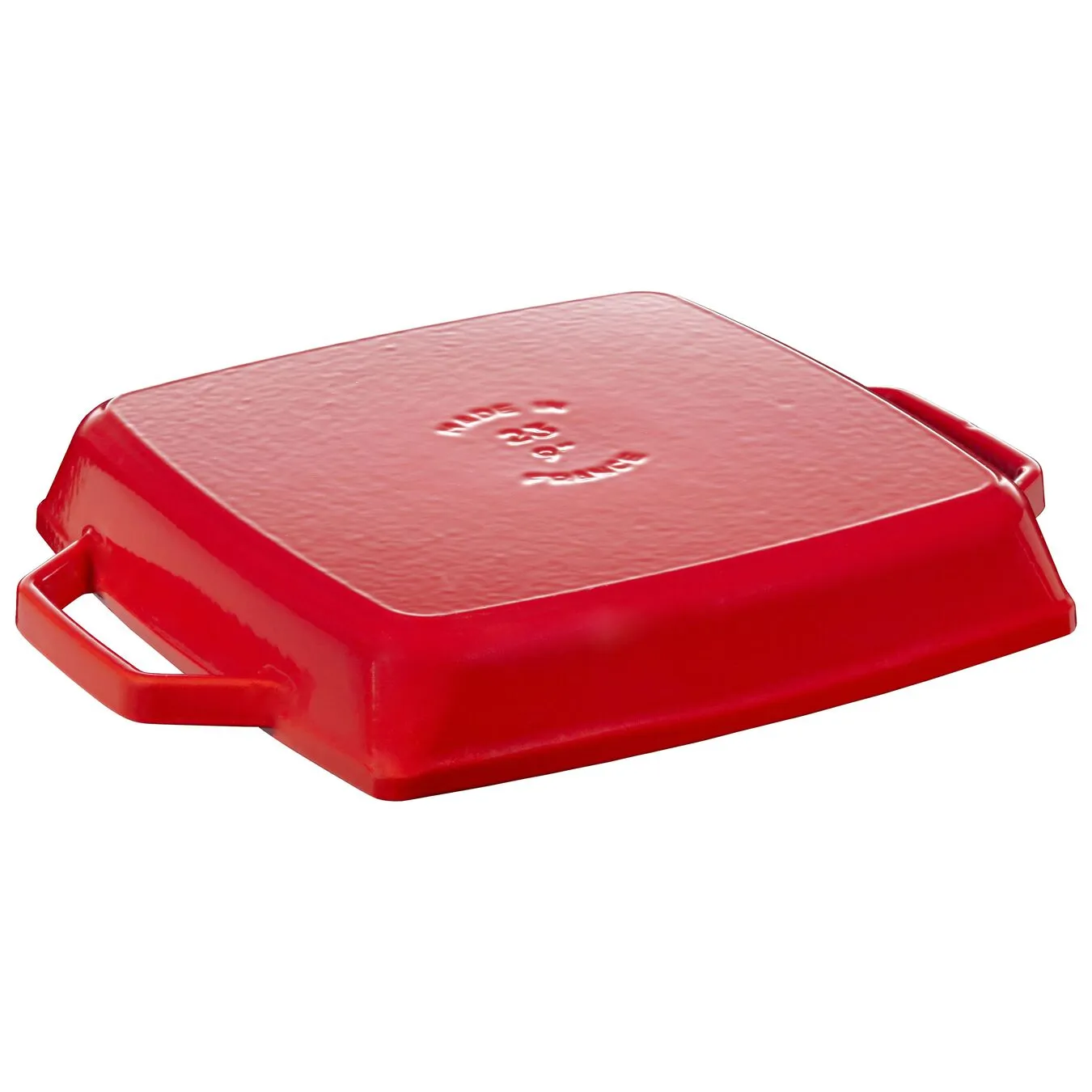 Staub 23 X 23 Cm Square Cast Iron Grill Pan Cherry 2 Staub 23 X 23 Cm Square Cast Iron Grill Pan Cherry - Image 2