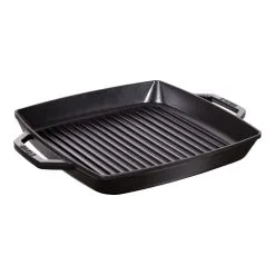 Staub 33 X 33 Cm Square Cast Iron Grill Pan Black
