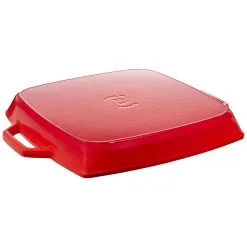 Staub 33 X 33 Cm Square Cast Iron Grill Pan Cherry -Knives & Scissors Sales Store 40511 784 0 2