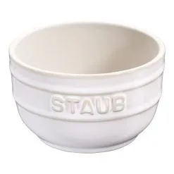 Staub 2-pcs Round Ceramic Ramekin Set Ivory-white
