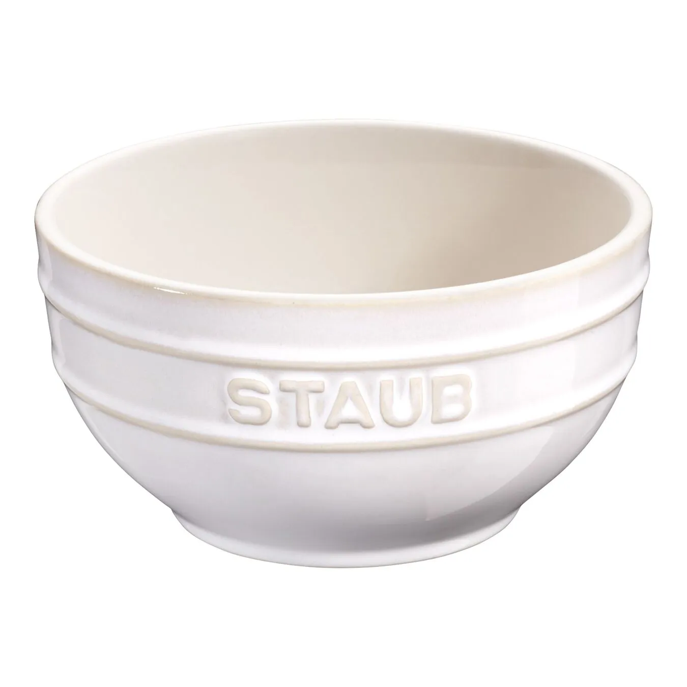 Staub 14 Cm Round Ceramic Bowl Ivory-white 1 Staub 14 Cm Round Ceramic Bowl Ivory-white
