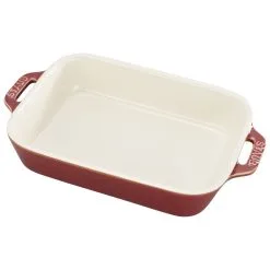 Staub 20 Cm X 16 Cm Rectangular Ceramic Oven Dish Ancient-copper