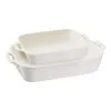 Staub 2-pcs Rectangular Ovenware Set Ivory-white