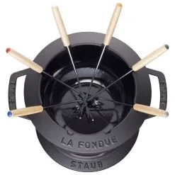 Staub 18 Cm Fondue Set Black 7 Staub 18 Cm Fondue Set Black -Knives & Scissors Sales Store 40511 971 0 3