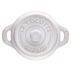 Staub 10 Cm Round Ceramic Mini Cocotte Ivory-white -Knives & Scissors Sales Store 40511 997 0 1