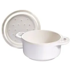 Staub 10 Cm Round Ceramic Mini Cocotte Ivory-white -Knives & Scissors Sales Store 40511 997 0 3