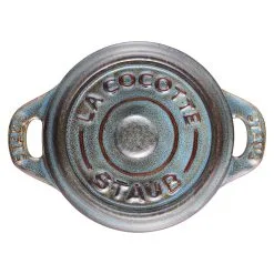 Staub 10 Cm Round Ceramic Mini Cocotte Ancient-turquoise -Knives & Scissors Sales Store 40512 000 0 6