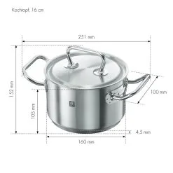 Zwilling 16 Cm 18/10 Stainless Steel Stock Pot -Knives & Scissors Sales Store 40913 160 0 3