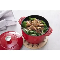 Staub 16 Cm Round Cast Iron Rice Cocotte Cherry 11 Staub 16 Cm Round Cast Iron Rice Cocotte Cherry -Knives & Scissors Sales Store 424409817