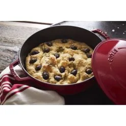 Staub 24 Cm Round Cast Iron Saute Pan Chistera Cherry -Knives & Scissors Sales Store 424414168