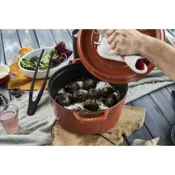 Staub 28 Cm Round Cast Iron Cocotte Cinnamon -Knives & Scissors Sales Store 424418892