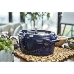 Staub 33 Cm Oval Cast Iron Cocotte Dark-blue -Knives & Scissors Sales Store 424419735