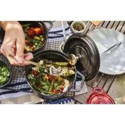 Staub 16 Cm Round Cast Iron Cocotte Black -Knives & Scissors Sales Store 424422438