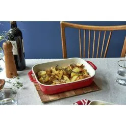 Staub 27 Cm X 20 Cm Rectangular Ceramic Oven Dish Cherry -Knives & Scissors Sales Store 424423027