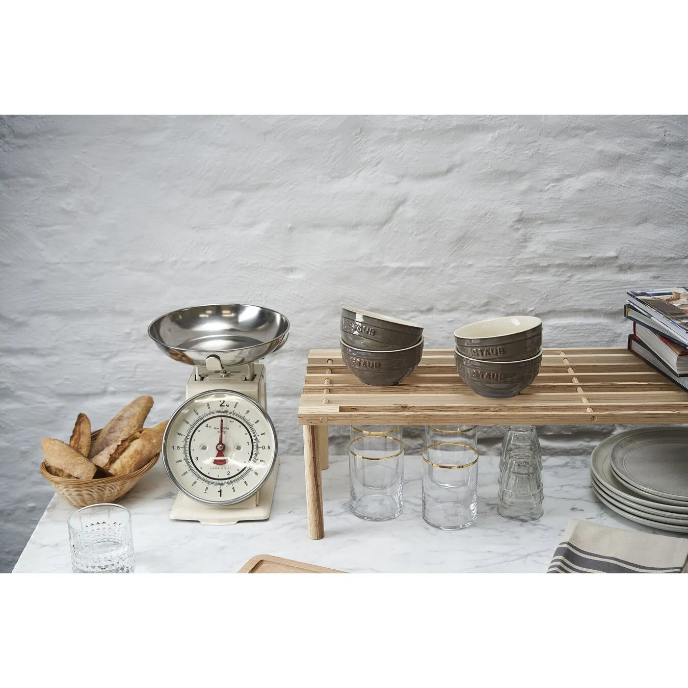 Staub 4-pcs Ceramic Bowl Set Ancient-grey 2 Staub 4-pcs Ceramic Bowl Set Ancient-grey - Image 2